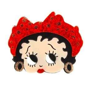 Betty Boop Acrylic Head Brooch
